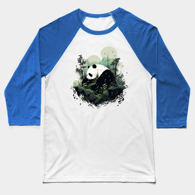 panda Baseball T-Shirt by dorapeterx